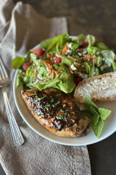 Raspberry Basil Chicken | Roots & Boots