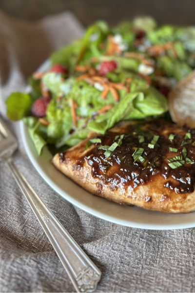 Raspberry Basil Chicken | Roots & Boots