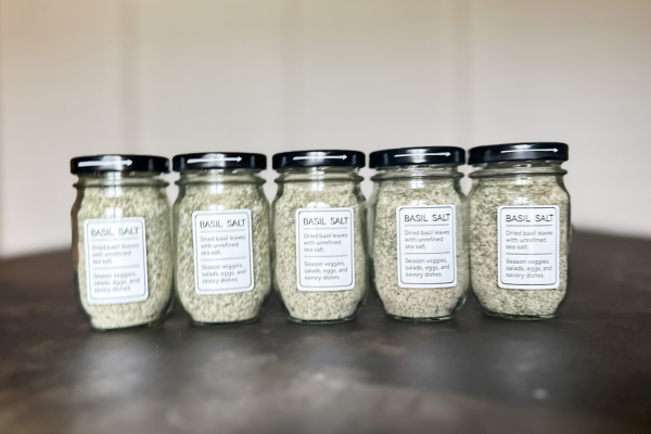 Homemade Basil Salt | Roots & Boots