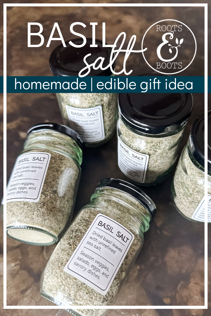 Homemade Basil Salt | Roots & Boots