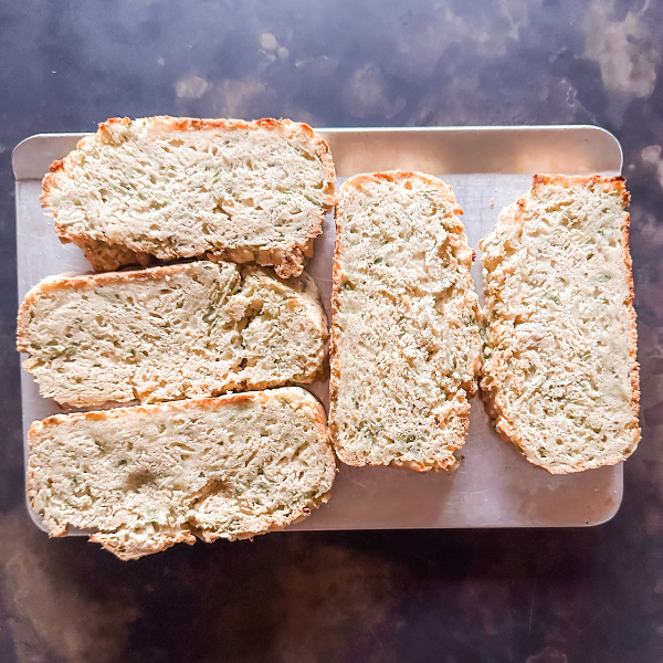 Gluten-Free Zucchini Cheese Bread | Roots & Boots