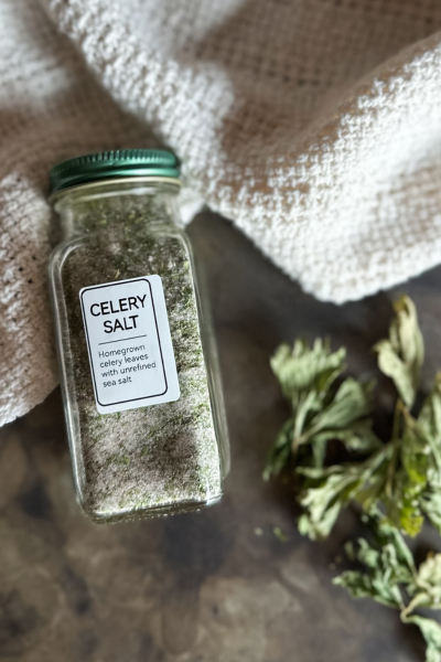 Homemade Celery Salt With Celery Leaves | Roots & Boots
