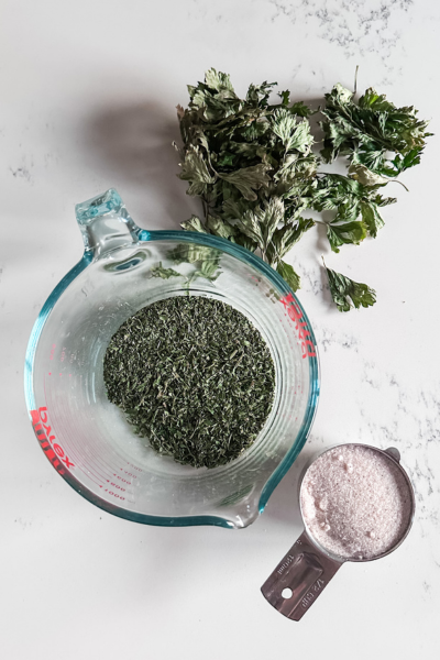 Homemade Celery Salt With Celery Leaves | Roots & Boots