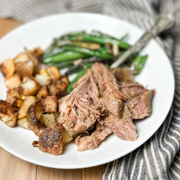 Slow Cooker Pork Roast with Ranch and Banana Peppers | Roots & Boots